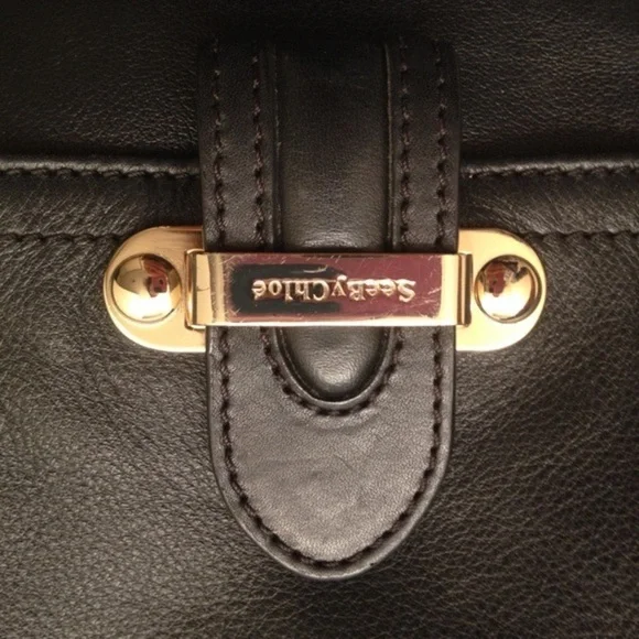 See by Chloe black leather crossbody bag